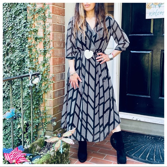 #24 Paris Beautiful geometry print chic dress - Picture 4 of 6